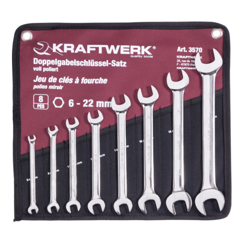 Kraftwerk Chiavi a forchetta doppia, 6-22mm, 8pz.