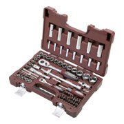 Kraftwerk dopsleutelset, 1/4"+1/2", 80 dlg.-1