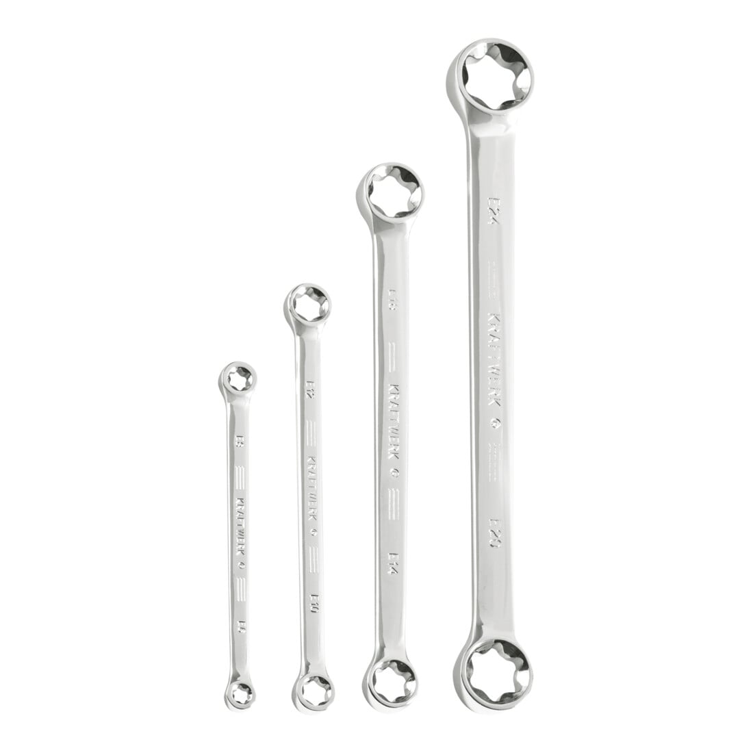 Kraftwerk E-TX-Set de clés à double anneau, 4 pièces.
