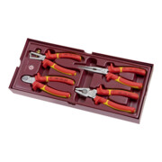 Kraftwerk Elektriker-Zangen-Set in Schale COMPLETO VDE hightech, 4-tlg.