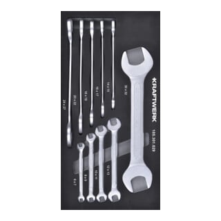 Kraftwerk Ensemble de clés à molette 10 pièces 20x40 insert