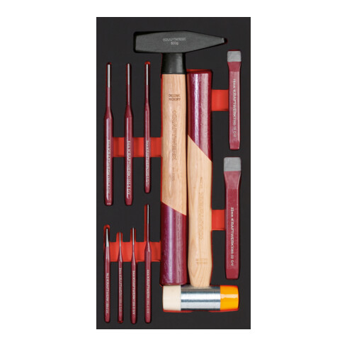 Kraftwerk Ensemble d'outils à percussion 11 pièces 20x40 Insert