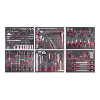 Kraftwerk Ensemble d'outils, EVA, 1/4" + 3/8" + 1/2", 280 pièces.