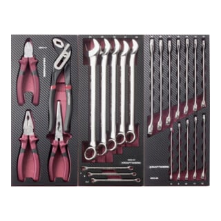Kraftwerk Ensemble d'outils, EVA, clés à molette et pinces, 24 pièces