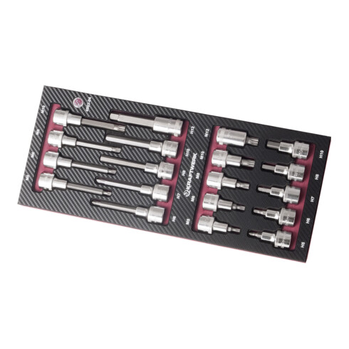 Kraftwerk EVA3 Bit-Stecknusssatz 1/2", 19-tlg.