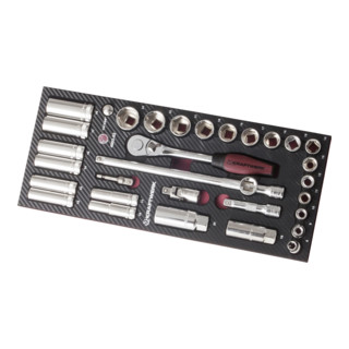 Kraftwerk EVA3 dopsleutelset 3/8" 32 delig