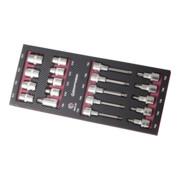 Kraftwerk EVA3 Jeu de douilles à cliquet 1/2" TX, 19 pièces
