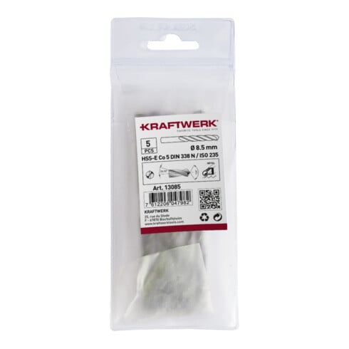 Kraftwerk Foret hélicoïdal HSS-E Co 5 DIN 338 Ø 13,0 mm