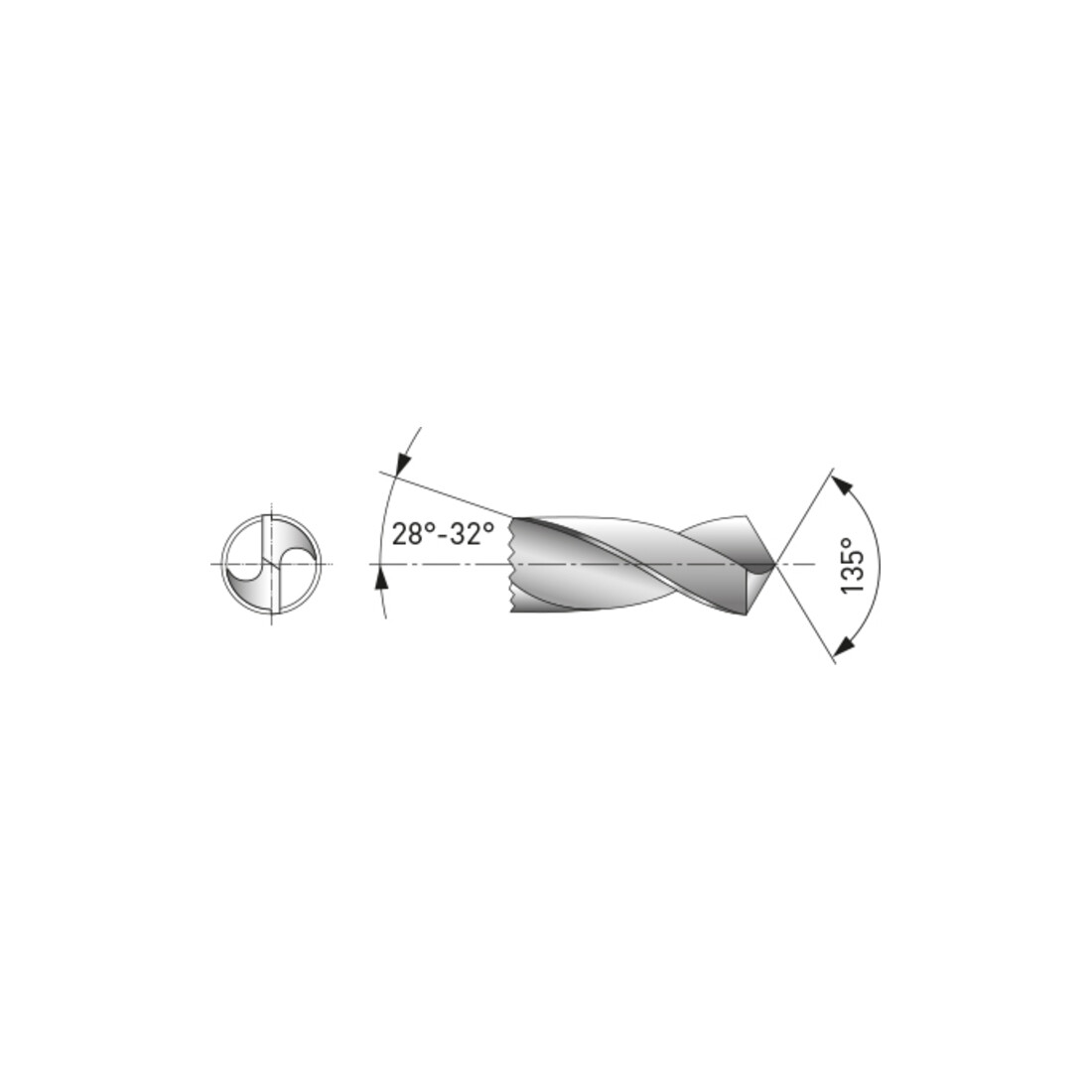 Kraftwerk Foret hélicoïdal HSS-E Co 5 DIN 338 Ø 6,5 mm