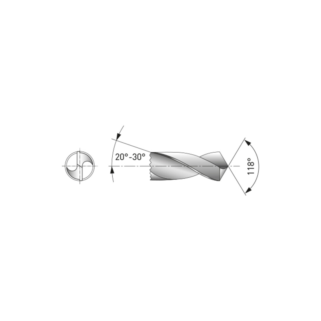 Kraftwerk Foret hélicoïdal HSS-R DIN 338 Type N 5.0 mm