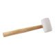 Kraftwerk Gummihammer, weiss, hickory-Griff,24 OZ Hickory-1