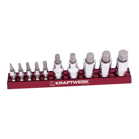 Kraftwerk Innensechskant-Bit-Stecknuss-Satz MAGALU, 10-tlg.