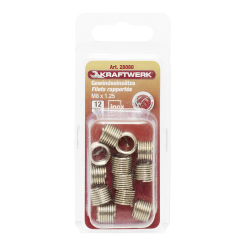 Kraftwerk Inserts filetés M10x1.25 mm (12 pièces)