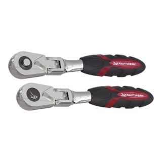 Kraftwerk Jeu de clés à cliquet à commutation flexible 1/4", 2 pièces