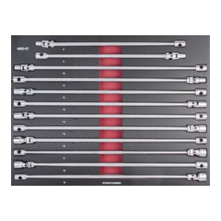 Kraftwerk Jeu de clés à cliquet T-Griff EVA, 12 pièces