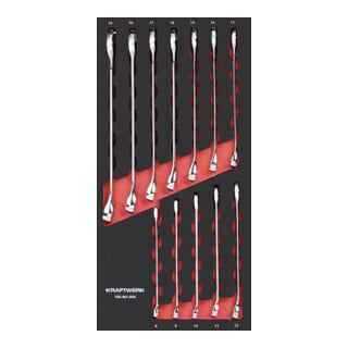 Kraftwerk Jeu de clés à fourche 12 pièces 20x40 insert