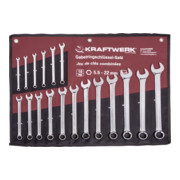 Kraftwerk Jeu de clés à fourche 5,5 - 22 mm 18 pièces
