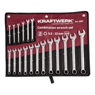 Kraftwerk Jeu de clés à fourche 5,5-22 mm 18 - pièces