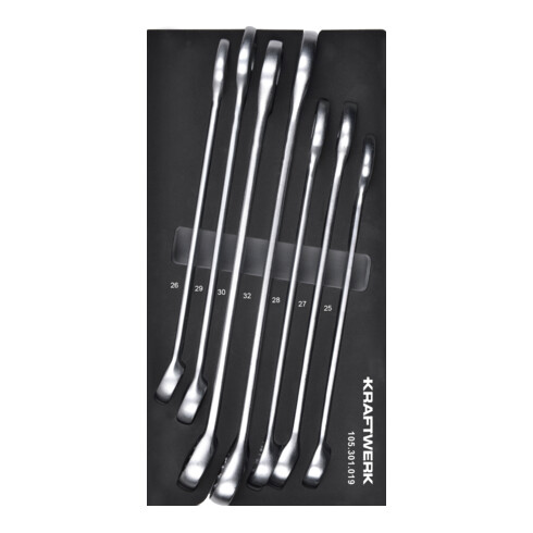 Kraftwerk Jeu de clés à fourche 7 pièces 20x40 insert