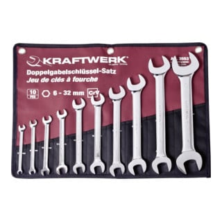 Kraftwerk Jeu de clés à fourche doubles 6-32 mm 10 pièces