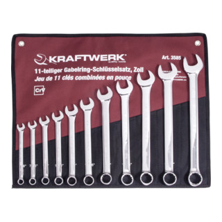 Kraftwerk Jeu de clés mixtes 3/8"-1" 11 pcs.