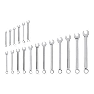 Kraftwerk Jeu de clés mixtes entièrement polies 5.5-22mm 18 pièces