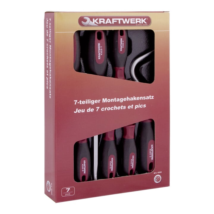 Kraftwerk Jeu de crochets et de tireurs ergokraft, 7 pièces.