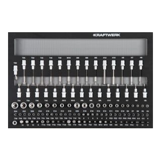 Kraftwerk Jeu de douilles 1/4" + 3/8" + 1/2" 107 pièces