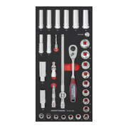 Kraftwerk Jeu de douilles 3/8" 32 pièces 20x40 Insert