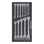 Kraftwerk Jeu de douilles à cliquet à anneau articulé 12 pièces 20x40 insert