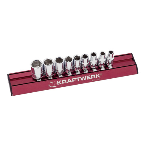 Kraftwerk Jeu de douilles à cliquet Zoll MAGALU 1/4", 9 pièces