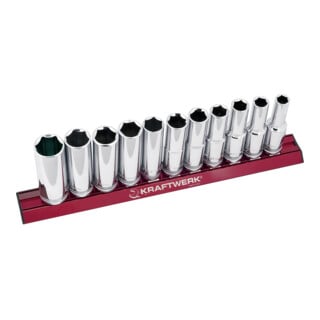 Kraftwerk Jeu de douilles longues MAGALU 1/2", 11 pièces