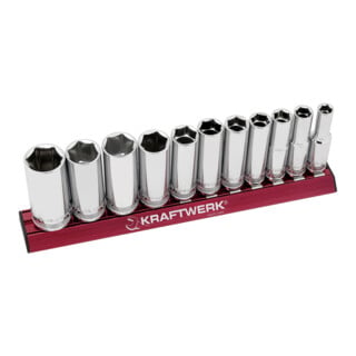 Kraftwerk Jeu de douilles longues MAGALU 3/8", 11 pièces