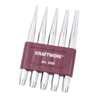 Kraftwerk Jeu de poinçons avec support 2-6 mm, 5 pièces.