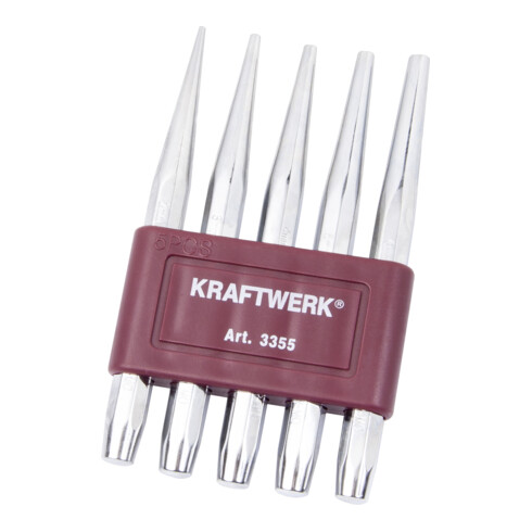 Kraftwerk Jeu de poinçons avec support 2-6 mm, 5 pièces.