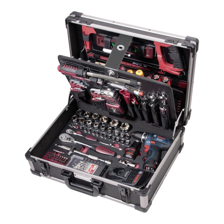 Kraftwerk Kraftwerk 3949 Mallette AluPro avec tournevis sans fil BOSCH 264 pcs.
