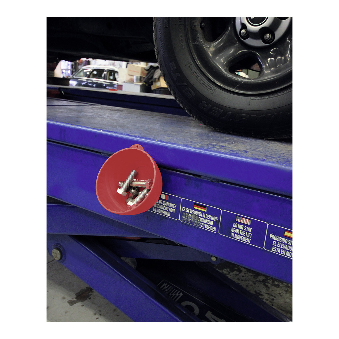 Kraftwerk Kunststoff-Magnet-Schale, rot