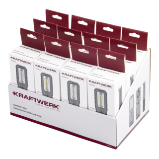 Kraftwerk Lampe à main LED COMPACT 500, rechargeable Display 12 pièces