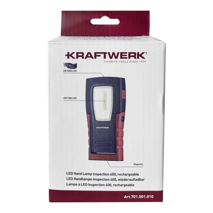 Kraftwerk Lampe de poche LED Inspection 400, rechargeable