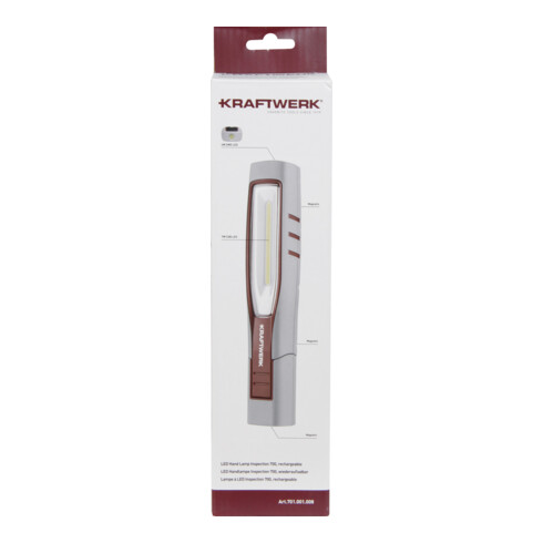 Kraftwerk Lampe de poche LED Inspection 700, rechargeable