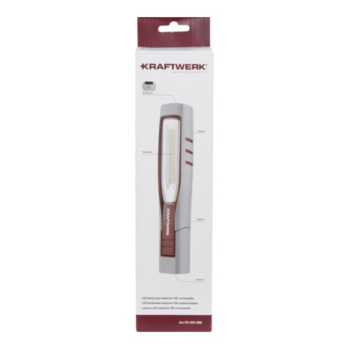 Kraftwerk Lampe de poche LED Inspection 700, rechargeable