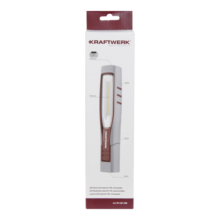 Kraftwerk Lampe de poche LED Inspection 700, rechargeable