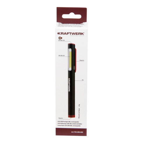 Kraftwerk Lampe stylo LED COB 300, rechargeable