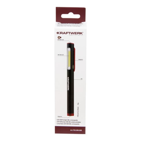 Kraftwerk Lampe stylo LED COB 300, rechargeable