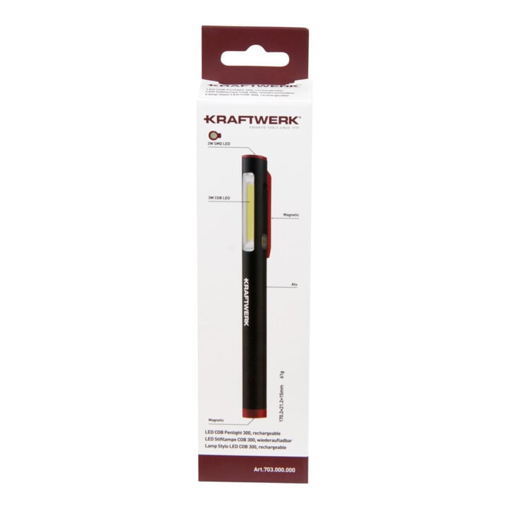 Kraftwerk Lampe stylo LED COB 300, rechargeable