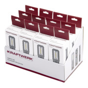 Kraftwerk LED Handlampe COMPACT 500, wiederaufladbar Display 12 teilig