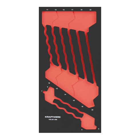 Kraftwerk Leere PRO LINE EVA Einlage für Art. 105.401.006, 20x40 cm