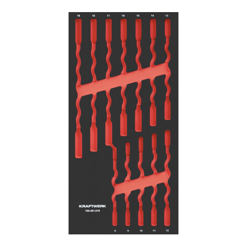 Kraftwerk Leere PRO LINE EVA Einlage für Art. 105.401.018, 20x40 cm