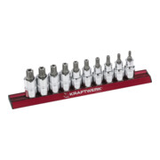 Kraftwerk Loch-RIBE-Bit-Stecknusssatz 1/2", 10-tlg.