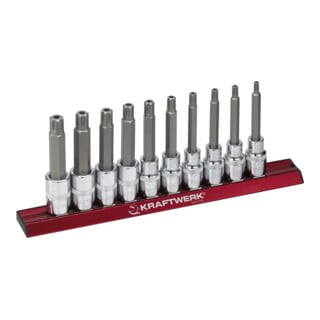 Kraftwerk Loch-RIBE-Lang-Bit-Steckschlüssel-Satz 1/2" 100, 10-tlg.